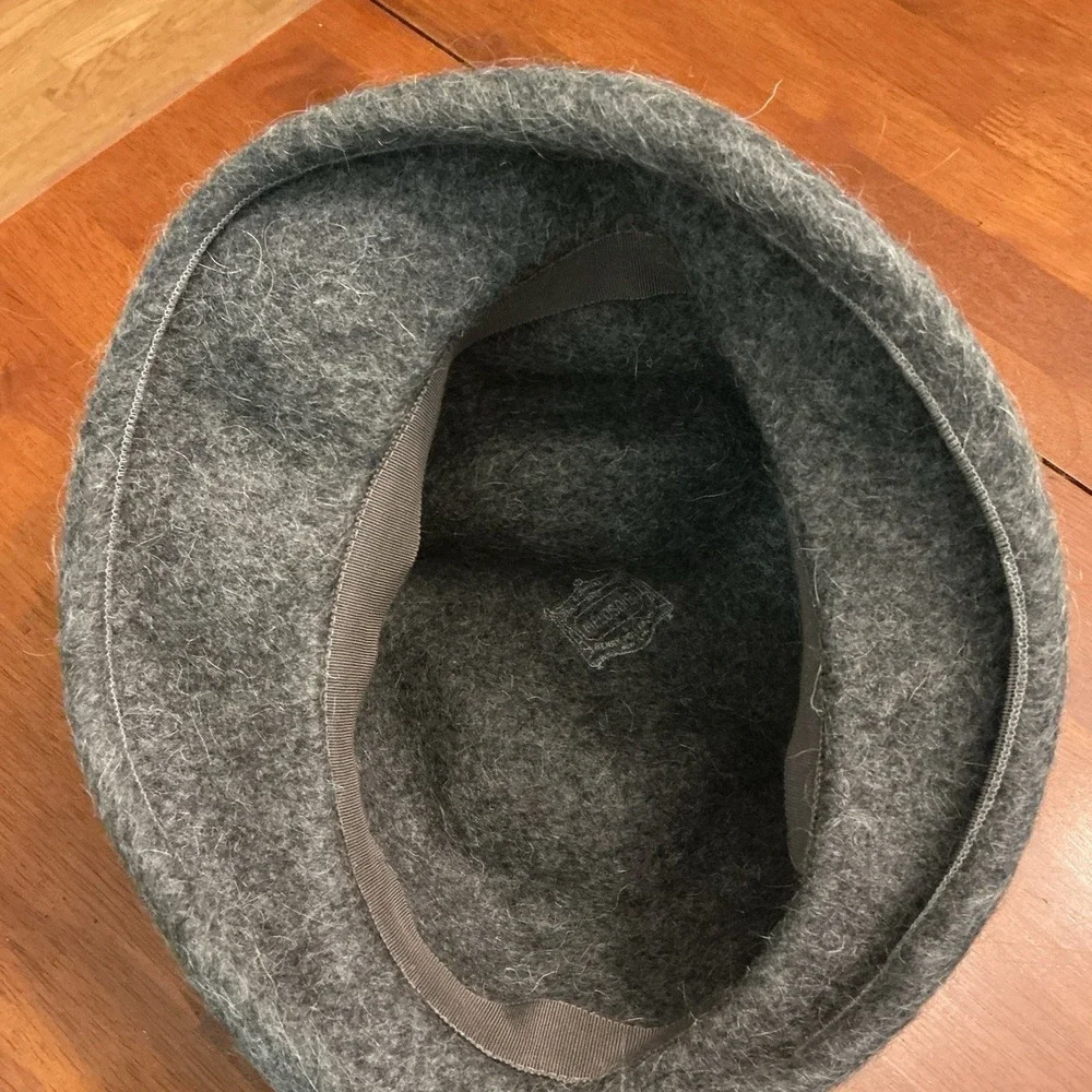 Vtg Henry Pollack Glenover Ladies Wool Felt Hat Gray 50s 60s